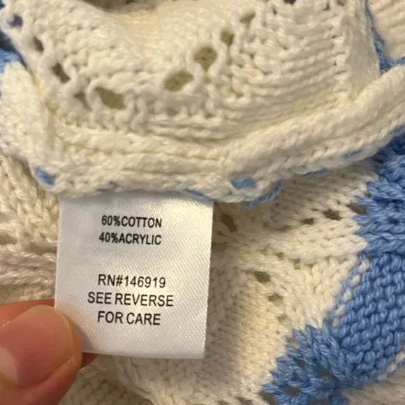 NWT Freshman Blue and White Knit Skirt Set $70 - Picture 12 of 12